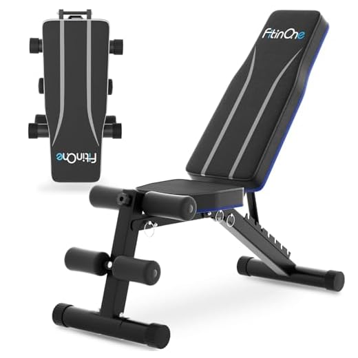 FitinOne Adjustable Weight Bench, 660LBS Foldable Workout Bench for Home Gym, Incline Decline Flat Bench Press with Quick Folding & Fast Adjustment