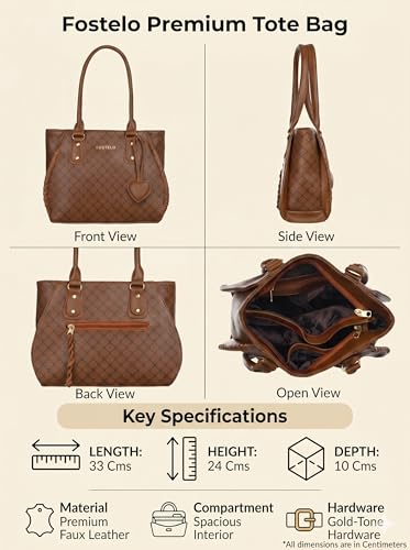 Image of Fostelo Women's Buenos Satchel Tote Handbag for Women | Ladies Purse | Stylish Shoulder Bag | Gift For Women