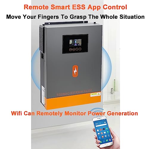 Inversor HíBrido Solar MPPT De 6200 W - Desligado/Ligado à Rede (DC48V A AC230V), Suporte Para Monit