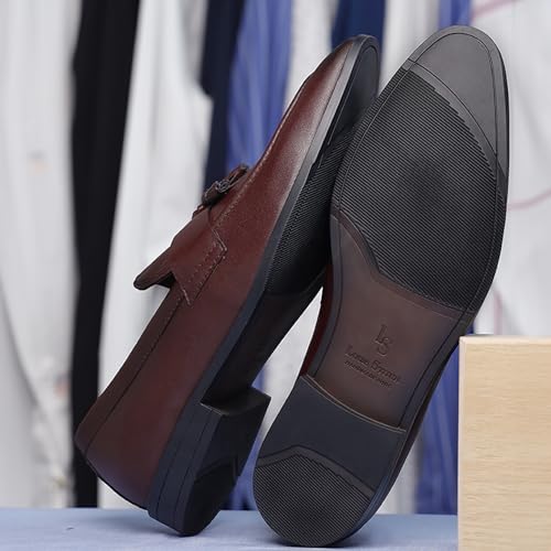 Image of LOUIS STITCH Men's Rosewood Shoes Tassel Style Comfortable Moccasins for Men (RGMCPLTA) (Size-8UK)
