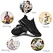 YRLTYO Walking Shoes Women Running Tennis Sneakers Non Slip Gym Workout Athletic Lightweight Comfortable Fashion Sport Mesh Casual Shoe Black Size 7.5