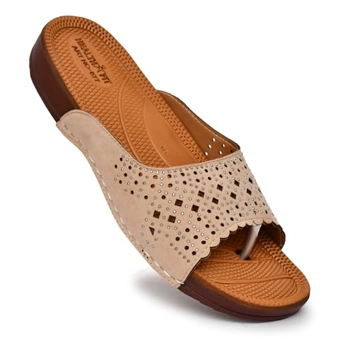 Image of HEALTH FIT Extra Super Soft Ortho Care Diabetic & Orthopedic Slippers /Doctor Chappal & Ultra-Lightweight Stylish Footwear for Women's 677