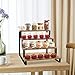 ELITEROO Wood Display Stand, 4 Tier Perfume Stand Organizer, Display Riser for Food, Tiered Cupcake Stand Risers, Table Display Shelf for Vendors Event, Candles, Tumblers, Soaps