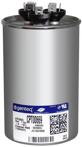 TRANE OEM Capacitor - 97F9883 / CPT01842-45/7.5 x 440 Round
