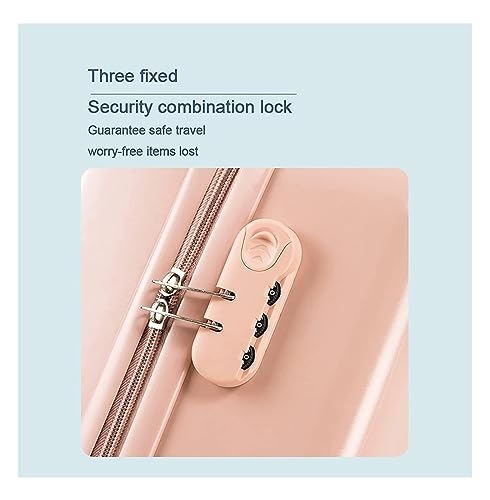 Luggage Suitcases With Wheels Luggage Suitcase Piece Set Carry On ABS+PC Spinner Trolley,Durable Travel Luggage Suitcase Spinner Luggages (Color : Black, Size : 24+14in)3