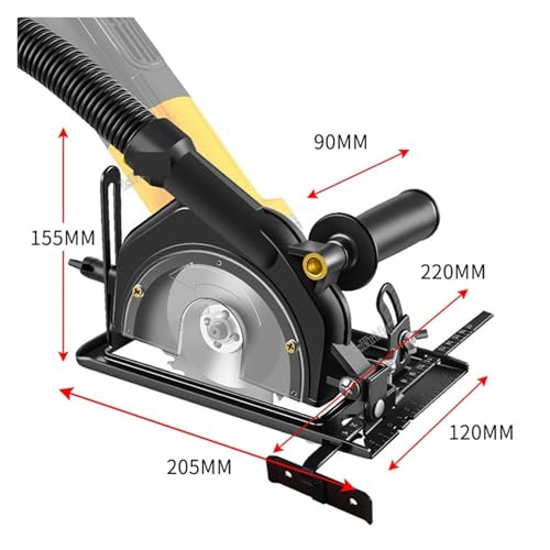 Soporte para amoladora angular que evita desvíos en cortes de madera 8