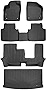 MAXLINER Floor Mats 3 Rows and Cargo Liner Behind 3rd Row Set Black for 2018-2022 Atlas Without Fender Premium Audio