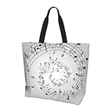 borsa y not parigi 2016 Design con stampa a parete con note musicali: Caratterizzata da un'opera d'arte vibrante e a copertura totale, questa borsa a tracolla si distingue come una borsa tote elegante ed espressiva, ideale per le donne che amano borse personalizzate e accattivanti per shopping, viaggi o vita quotidiana.