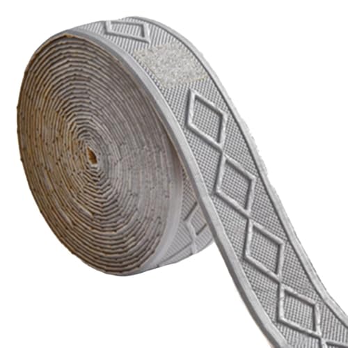 Rodapié de pared con efecto de diamante 3D de 18,4 m, tira para decoración de pared interior de hotel, oficina en casa, (B1)