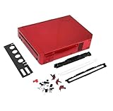 New Replacement Full Housing Shell Cover Case with Buttons Sticker Accessories for Wii Console- Red