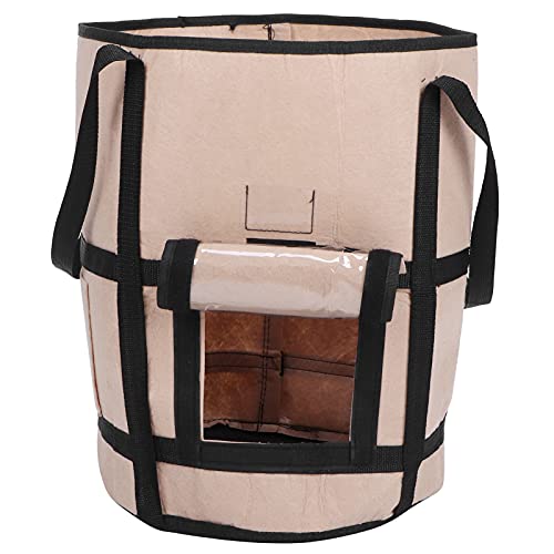 Riuulity Bolsas para Cultivo de Patatas, Bolsa para Plantar Plantas de Tela de Fieltro, Macetero para Frutas y Verduras, Herramienta de Jardín (Marrón con Tela de Sombra. L 43 litros 10