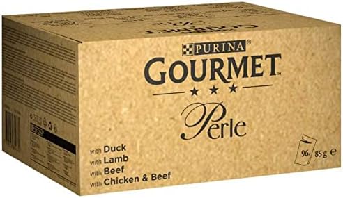Purina Gourmet Perle Pouches Meat Selection In Gravy Mixed Mega Pack Wet Cat Food 96 x 85g