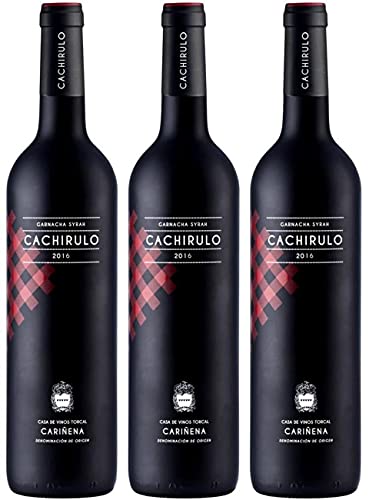Cachirulo Rojo - Estuche 3 Botellas de Vino Tinto - Garnacha & Syrah - 2016 - DOP Cariñena - Bodega Hnos. Torcal, de quinta generación Cover
