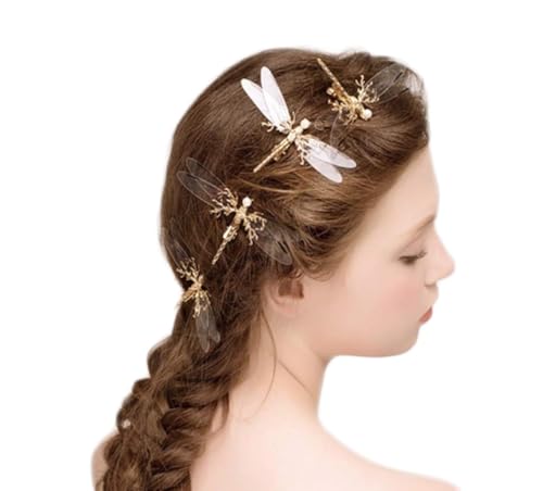 Set 3 pinzas de cabello estilo barroco tono dorado miniatura 1