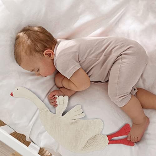 lulumoon Muslin Baby Lovey for Baby: Soft Goose Lovey for Self-Soothe - 4