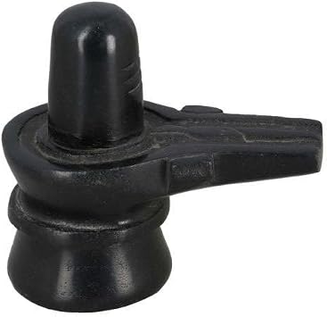 ASTRODIDI Black Shivling | Shiva Lingam | Shiv Ling Idol Murti | Polyresin Handcrafted & Hand Painted Shivlinga for Home, Shop, Factory and Offices Size 5X6 CM