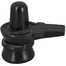 ASTRODIDI Black Shivling | Shiva Lingam | Shiv Ling Idol Murti | Polyresin Handcrafted & Hand Painted Shivlinga for Home, Shop, Factory and Offices Size 5X6 CM