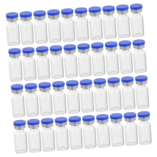 ABOOFAN 100pcs Transparent Vials with Lid Clear Glass Bottles for Experiments and Cost Storage for Lab Use and Transport