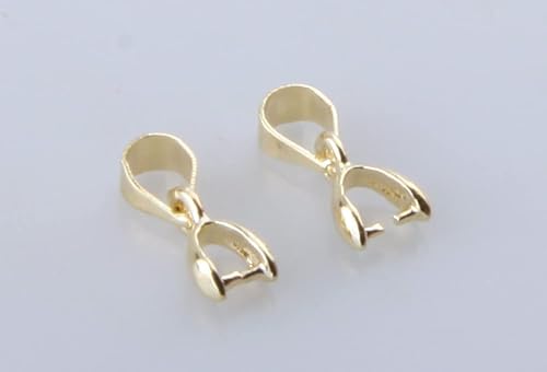 Miniatura 4 de 1 caja de 20 piezas de clip de clip de pellizco relleno de oro real para manualidades de joyería (oro de 14 quilates)