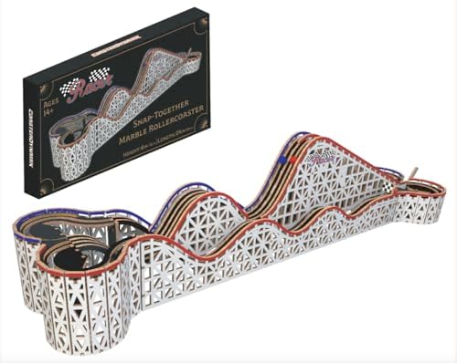 Coasterdynamix 3-D Snap-Together Marble Rollercoaster Wooden Model Kit - Marble Rolling Building Puzzle Kit for Adults and Teens, Puzzles and Mini Craft Decor Models for Jigsaw Assembly Projects image 5