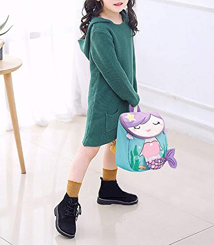 Bluboon Toddlers Backpack For Girls Cute Preschool Backpack 3D Schoolbag Toddler Bookbag For Kids (Purple) #TOP7