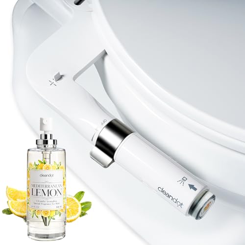 Bidet Attachment for Toilet, Scented Bidet with Fragrance Spray, Self Cleaning and Retractable Bidet Sprayer with Adjustable Pressure, Frontal & Rear Wash Non Electric Bidet for Toilet Seat (Lemon) by CLEANDOT - Used condition - US$103.42