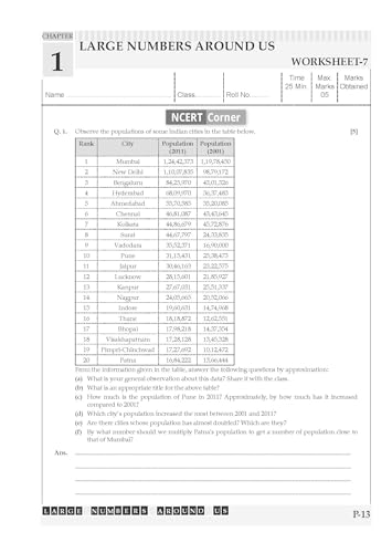 Image of Oswaal NCERT & CBSE ONE FOR ALL WORKBOOK Mathematics(Ganita Prakash) Class 7 For 2026-27
