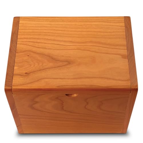 Cookbook People Cherry Wood Recipe Box 4x6 Cards - Up to 300 Cards