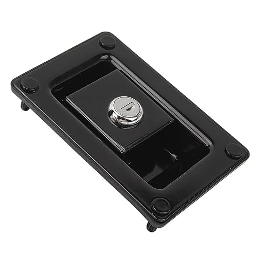 Paleta de Pestillo de Manija RV, Paleta de Manija de Pestillo de Llave de Puerta Acero Laminado en Frío Sólido Alta Dureza 120x80 Mm Anti Impacto para Camiones