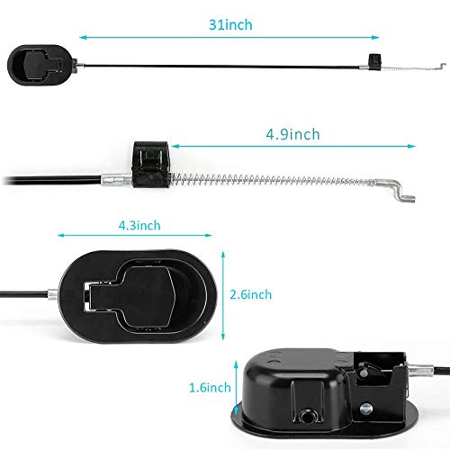 ttmagic 2Pcs Metal Recliner Handle Replacement Parts with Cable, Universal Sofa Chair Couch Release Lever Pull Handle, Fits Ashley and Most Recliner Sofa Brand, Exposed Cable Length 4.9"