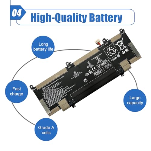 Image of RR04XL Laptop Battery Compatible with HP Spectre X360 13-AW 13-AW0000 | 15.4V 60.76Wh 3744mAh, Replacement for HP Spectre X360 13-AW0023DX 13-AW0002NI 13-AW2510NZ, RR04060XL HSTNN-DB9K L60213-2C1
