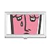 Sad Abstract Face Sketch Happy Business Card Holder Case Pocket Box Wallet