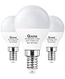 QNINE Bombilla LED E14 Calida Blanca, 3 Unidades