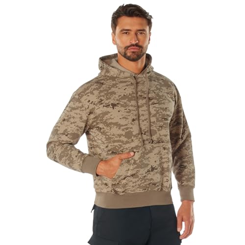 Rothco Camo Pullover Hoodie - Elevate Your Outdoor Style and Comfort - Desert Digital Camo - XL
