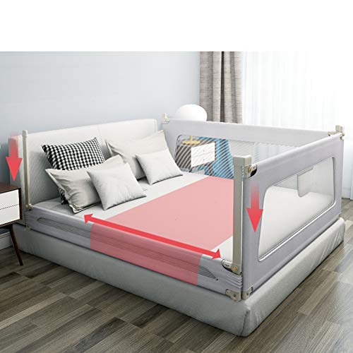 Evita caídas con rieles de cama de elevación vertical para niños pequeños 4
