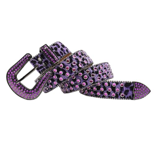 Women Belt Leopard Rhinestone Y2K Women Decoration Rhinestone Jeans Belt2