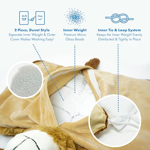 Harkla Weighted Lap Pad for Kids (Brown)