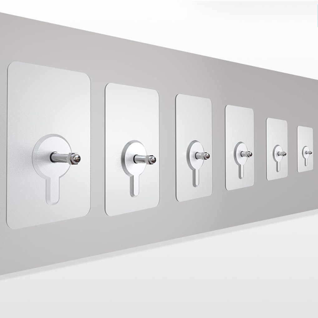 mophrati 12piece Self-Adhesive Screw Stickers For Convenient Hanging Punch-Free Screw Stickers Bathroom Hanger Hook Wall Picture, 6mm