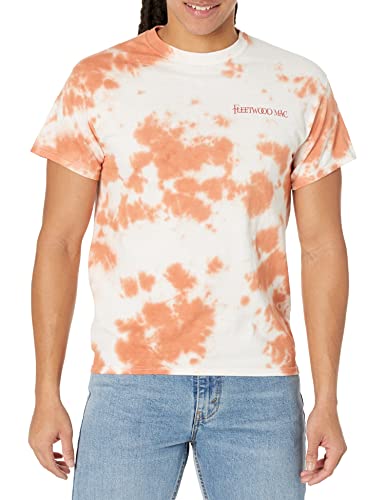 Fleetwood Mac unisex adult Official Fleetwood Mac on Tour Crystal Dye T-shirt T Shirt, Orange Tie Dye, Medium US