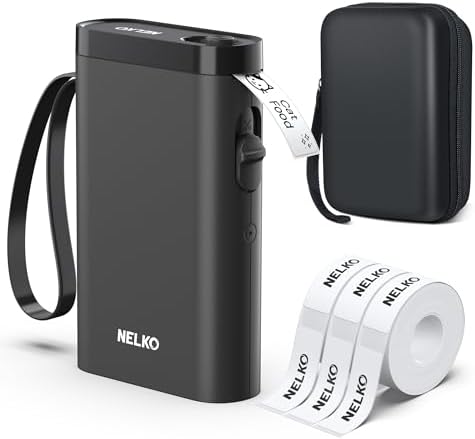 Nelko Label Maker Machine with Tape, P21 Bluetooth Label Printer ...