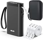 Nelko Label Machine with Tape, Bluetooth P21 Label Printer with 3 Strips and Case, Wireless Mini Labellers with Multiple Models Custom Character Icons for School Office
