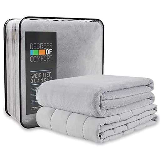Degrees of Comfort DC51-0010 Weighted Blanket w/ 2 Duvet Covers for Hot & Cold Sleepers|Advanced Nano-Ceramic Beads Deliver Durability & Silky Comfort (60x80 18lbs, Grey)