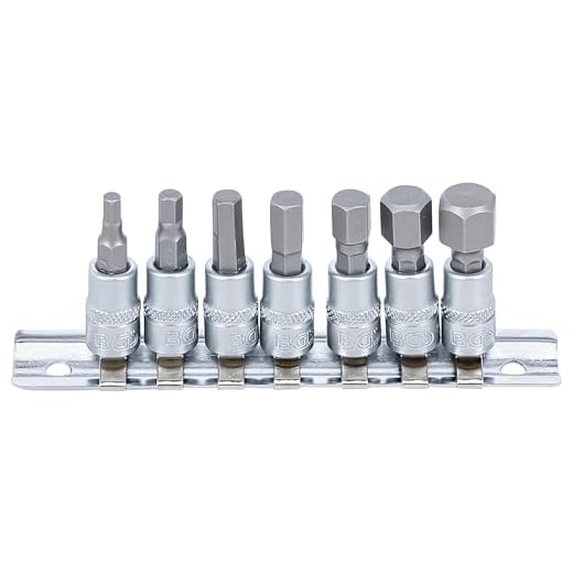 BGS 2161 | Bit-Insats-sats | 6,3 mm (1/4") | Inre sexkant 4 - 12 mm | 7 delar