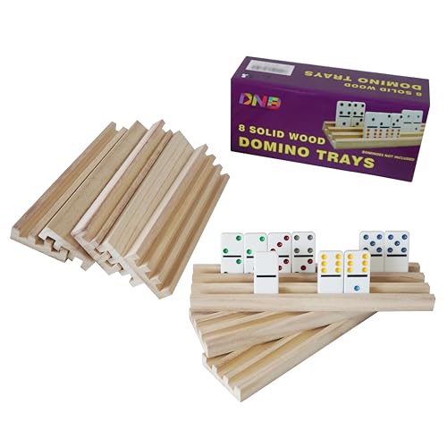 DNB Wooden Domino Racks Set de 8 Soportes