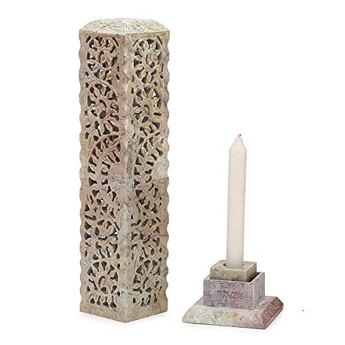 Image of Marble Carving Agarbatti Stand, Combo | Soapstone Hand-Carved, Incense Burner Holder, Ash Catcher for Incense Sticks, Spiritual Decor for Puja Room