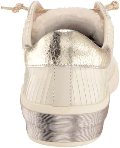 Dolce Vita Women's Zina Plush Sneaker, White Sliced Leather, 7.5 | Image 2