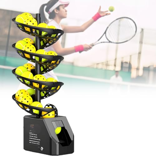 Machine à balles de tennis pour jouer seul sans partenaire grâce au réservoir 33 balles