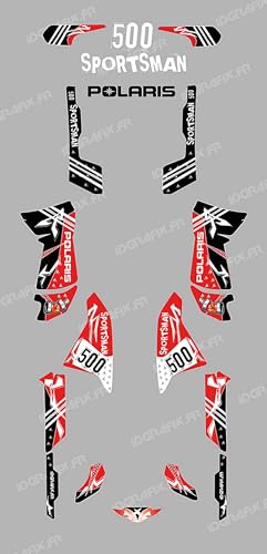 Kit déco Street Rouge IDgrafix Polaris 500 Sportsman pour rando
