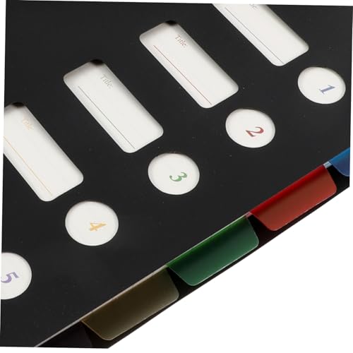 Cahier à spirale avec intercalaires noirs carnet ligné pour école et bureau 150 pages