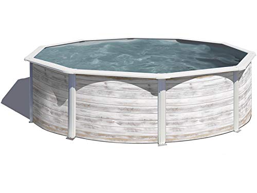 Gre Kit460N – Piscina Desmontable Con Decoración Nórdica, 460 X 120 Cm, Filtración 4 M3/H, Con Postes Laterales
